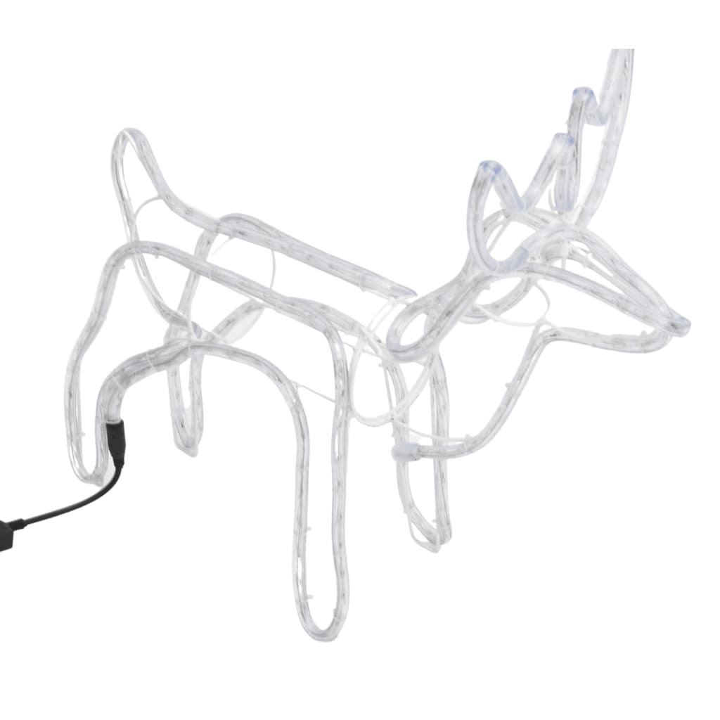VidaXL Christmas figure reindeer 2 pcs 60x30x60 cm warm white
