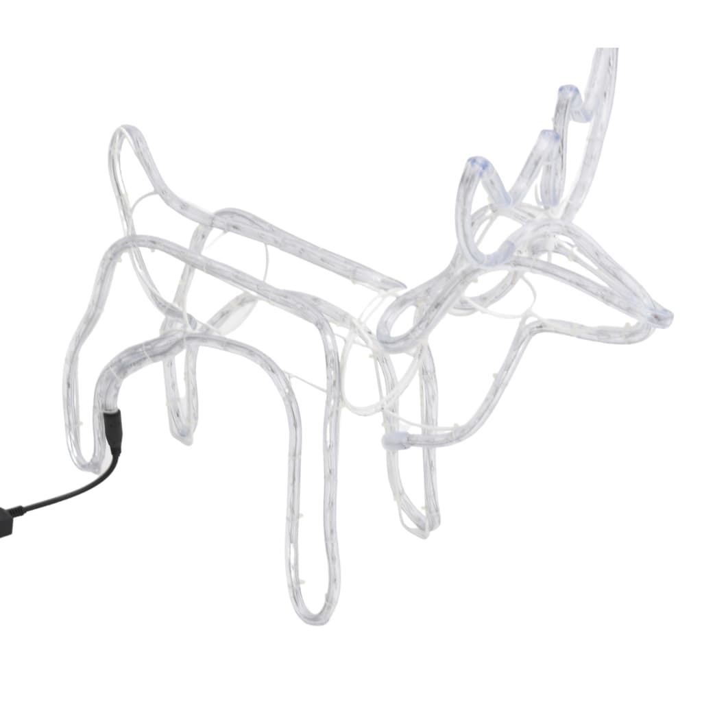 VidaXL Christmas figure reindeer 3 pcs 60x30x60 cm warm white