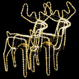 VidaXL Christmas figure reindeer with moving head 2 pcs warm white