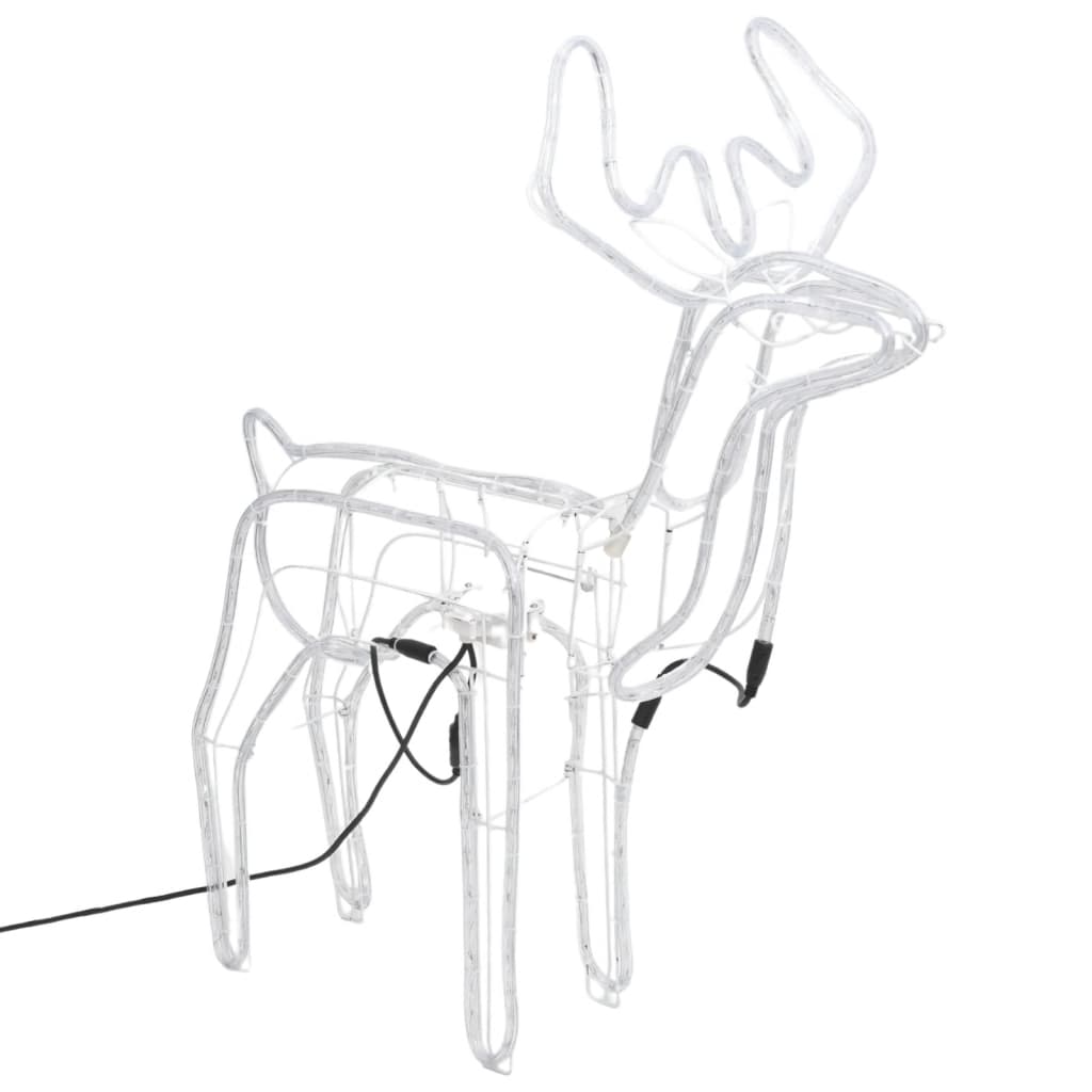 VidaXL Christmas figure reindeer with moving head 2 pcs warm white