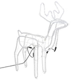 VidaXL Christmas figure reindeer with moving head 2 pcs warm white