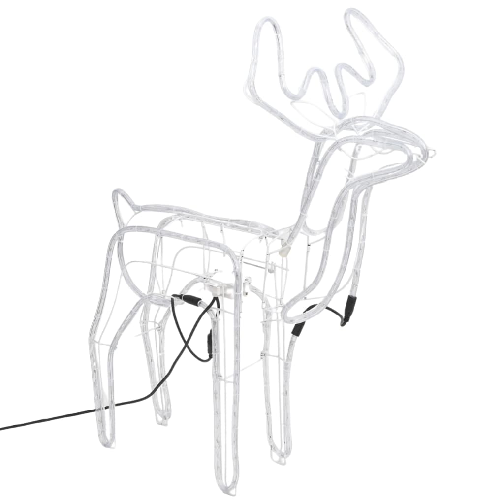VidaXL Christmas figure reindeer with moving head 3 pcs warm white