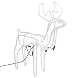 VidaXL Christmas figure reindeer with moving head 3 pcs warm white