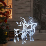 VidaXL Christmas figure reindeer 2 pcs 76x42x87 cm cold white
