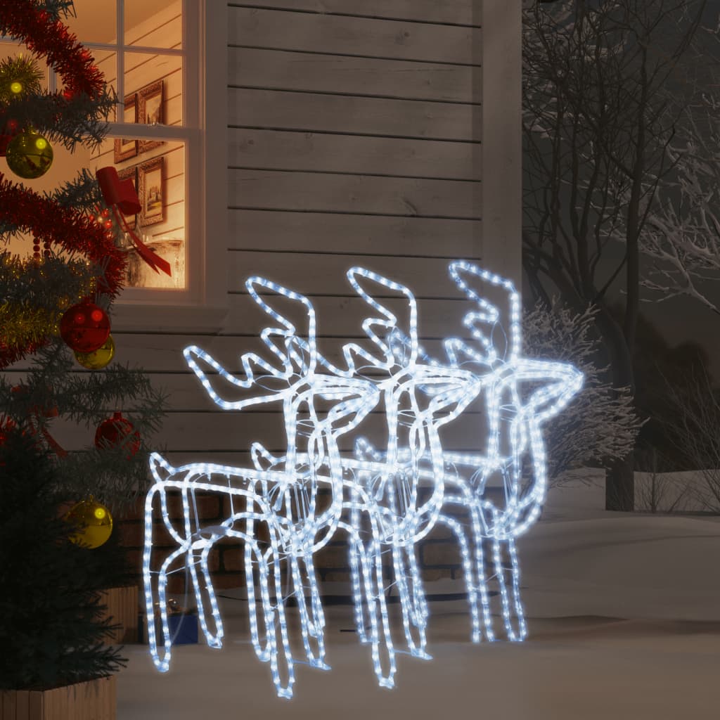 VidaXL Christmas figure reindeer 3 pcs 76x42x87 cm cold white