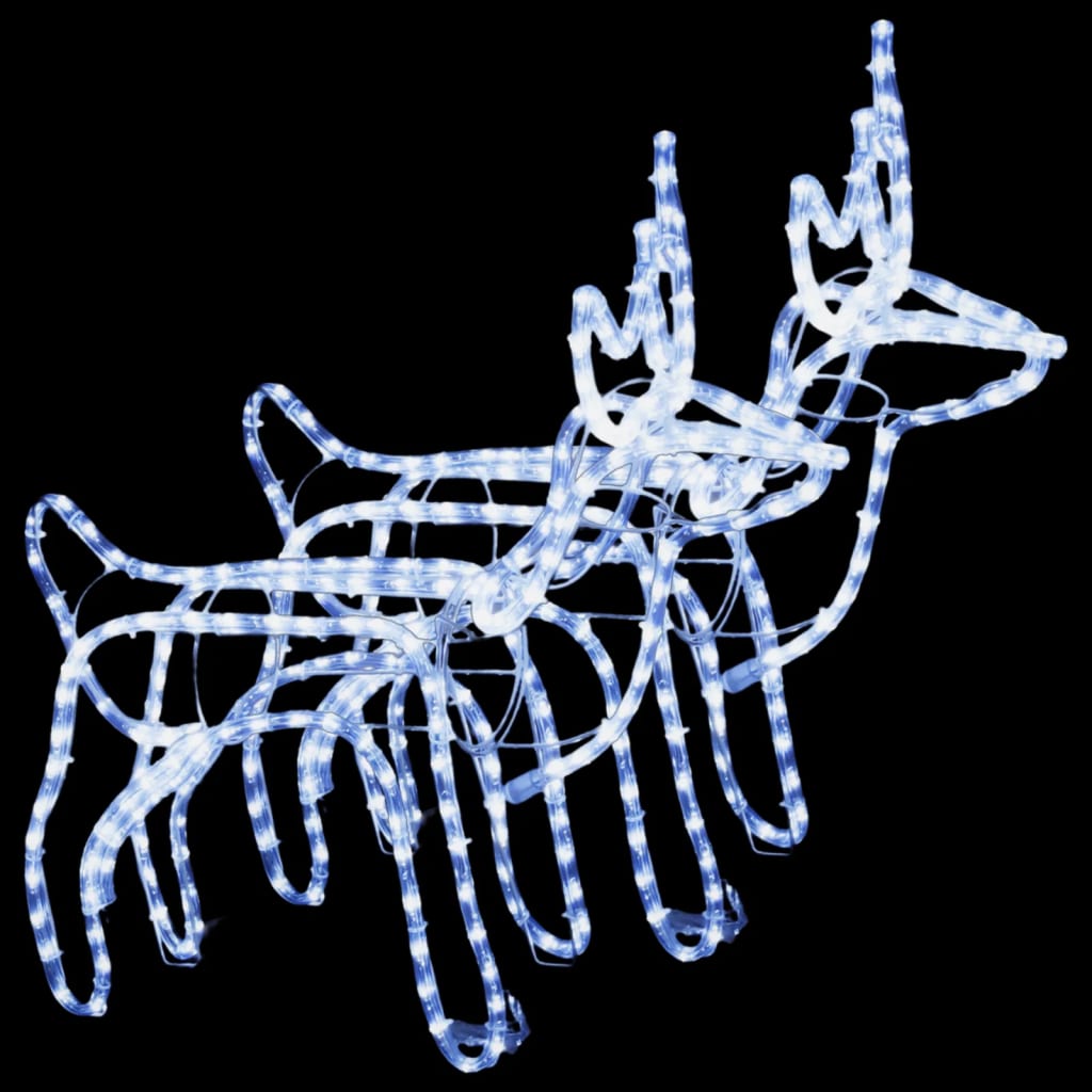 VidaXL Christmas figure reindeer 2 pcs 60x30x60 cm cold white