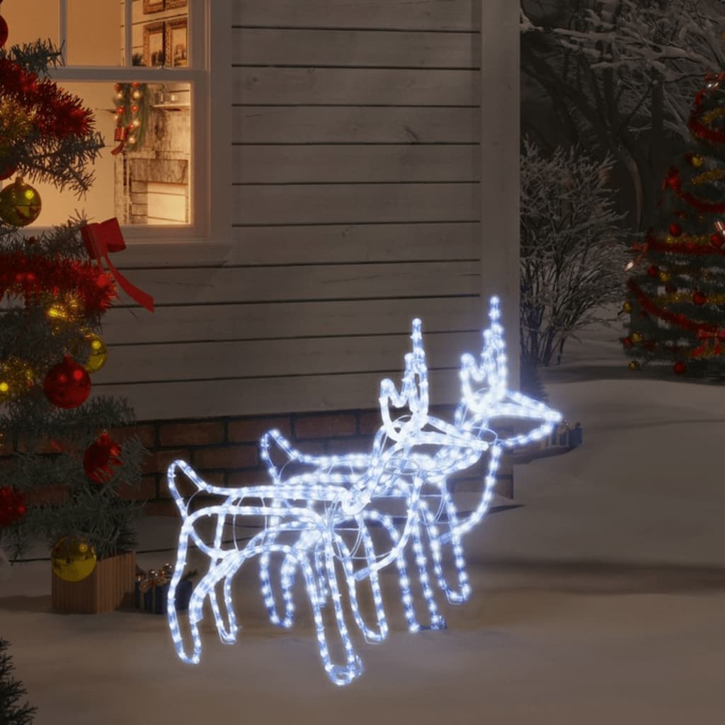 VidaXL Christmas figure reindeer 2 pcs 60x30x60 cm cold white