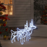 VidaXL Christmas figure reindeer 2 pcs 60x30x60 cm cold white