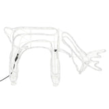 VidaXL Luces navideñas reno 2 uds 73x31x45 cm blanco frío
