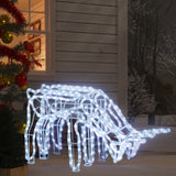 VidaXL Luces navideñas reno 2 uds 73x31x45 cm blanco frío