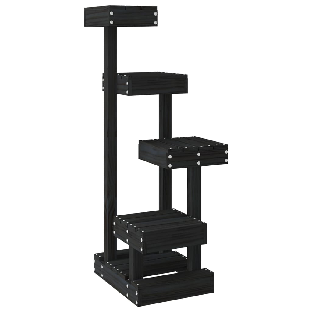 Móveis de gato vidaxl 45.5x49x103 cm de madeira de pinheiro sólido preto