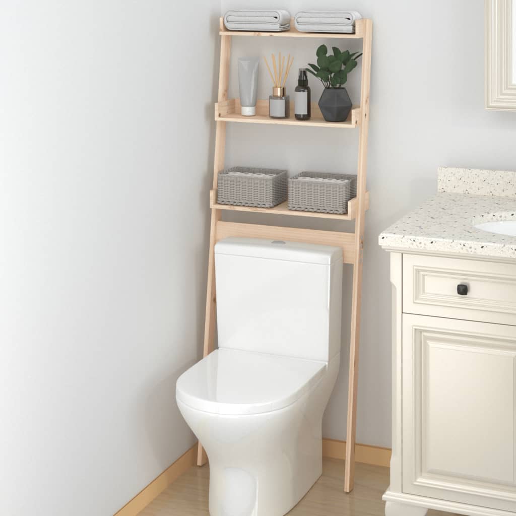 Vidaxl toilet rack 63.5x32x179 cm Solid pine