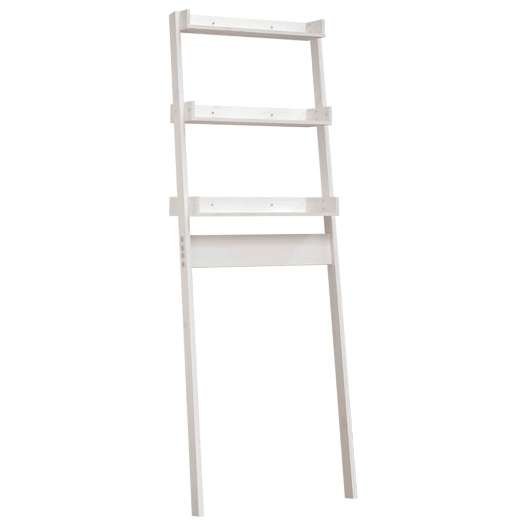 Vidaxl toalettstativ 63,5x32x179 cm solid furuhvit hvit