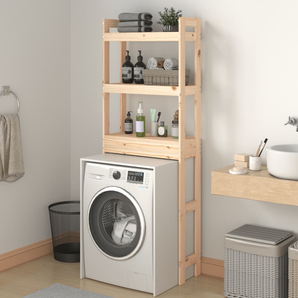 Vidaxl toalettstativ 63x26x171 cm solid furu