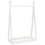Vidaxl klær rack 100x45x150 cm solid furuhvit