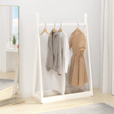 Vidaxl klær rack 100x45x150 cm solid furuhvit