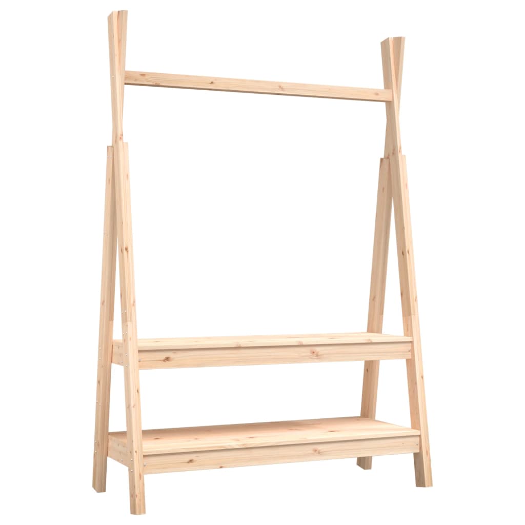 Vidaxl tøjstativ 100x45,5x150 cm solid fyrretræ