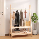 Vidaxl tøjstativ 100x45,5x150 cm solid fyrretræ