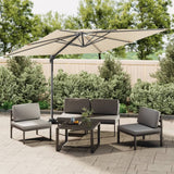 Parasol flottant vidaxl avec toit double 400x300 cm blanc