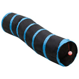 VidaXL Cat tunnel S-shape 122 cm polyester black and blue