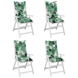 Vidaxl Chair cushions 4 st high back 120x50x7 cm fabric leaf pattern