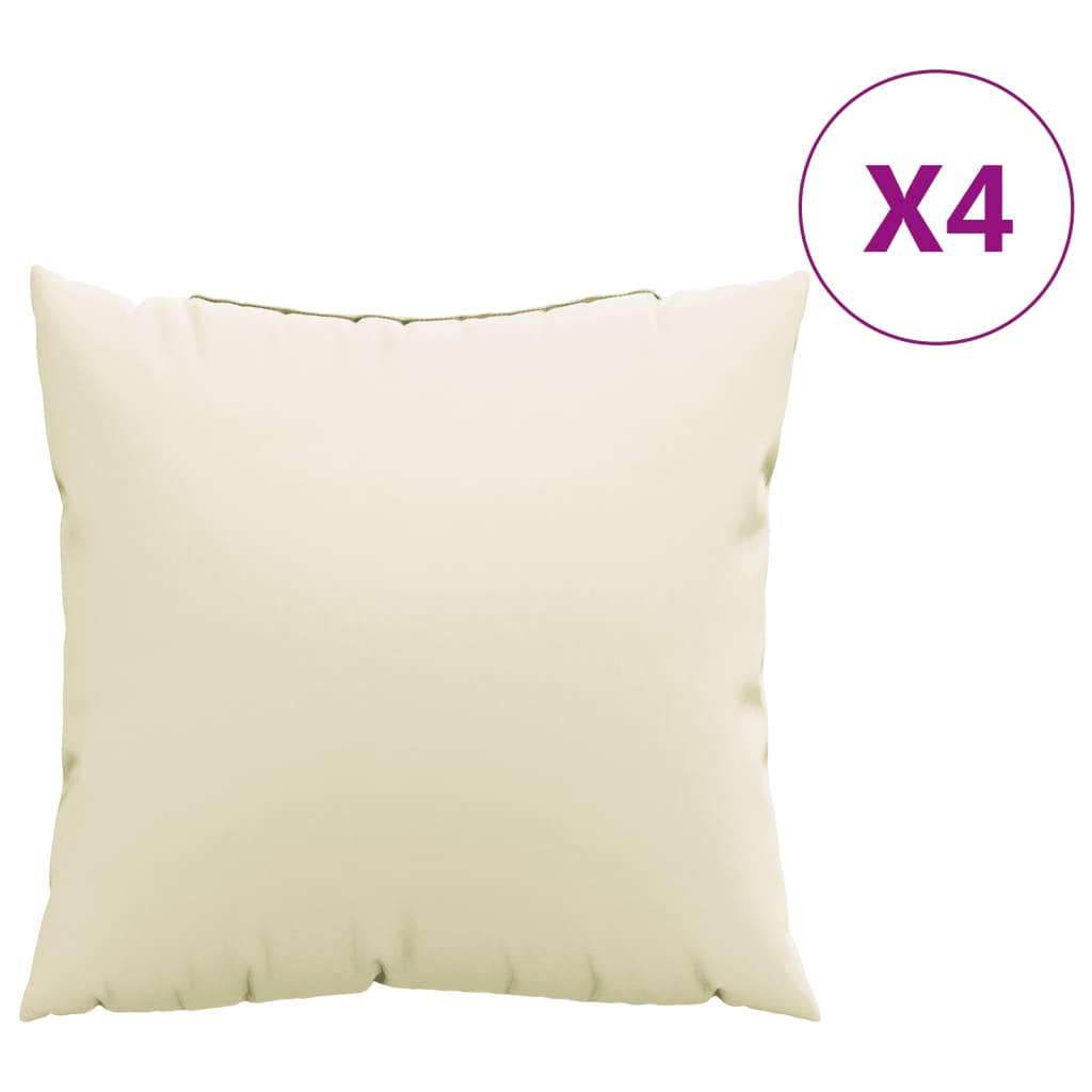 Vidaxl Sofa cushions 4 pcs 40x40 cm Fabric crème colored