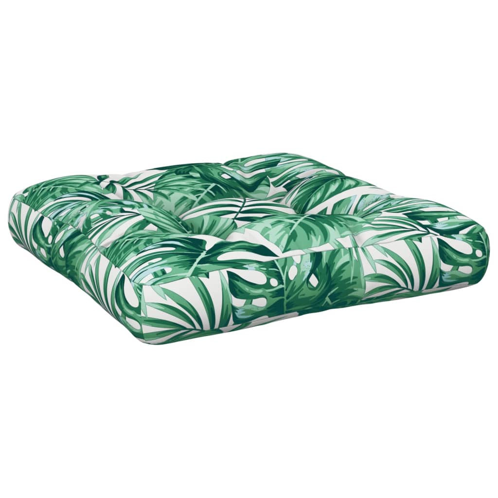 Vidaxl Pallet cushion leaf pattern 50x50x12 cm fabric