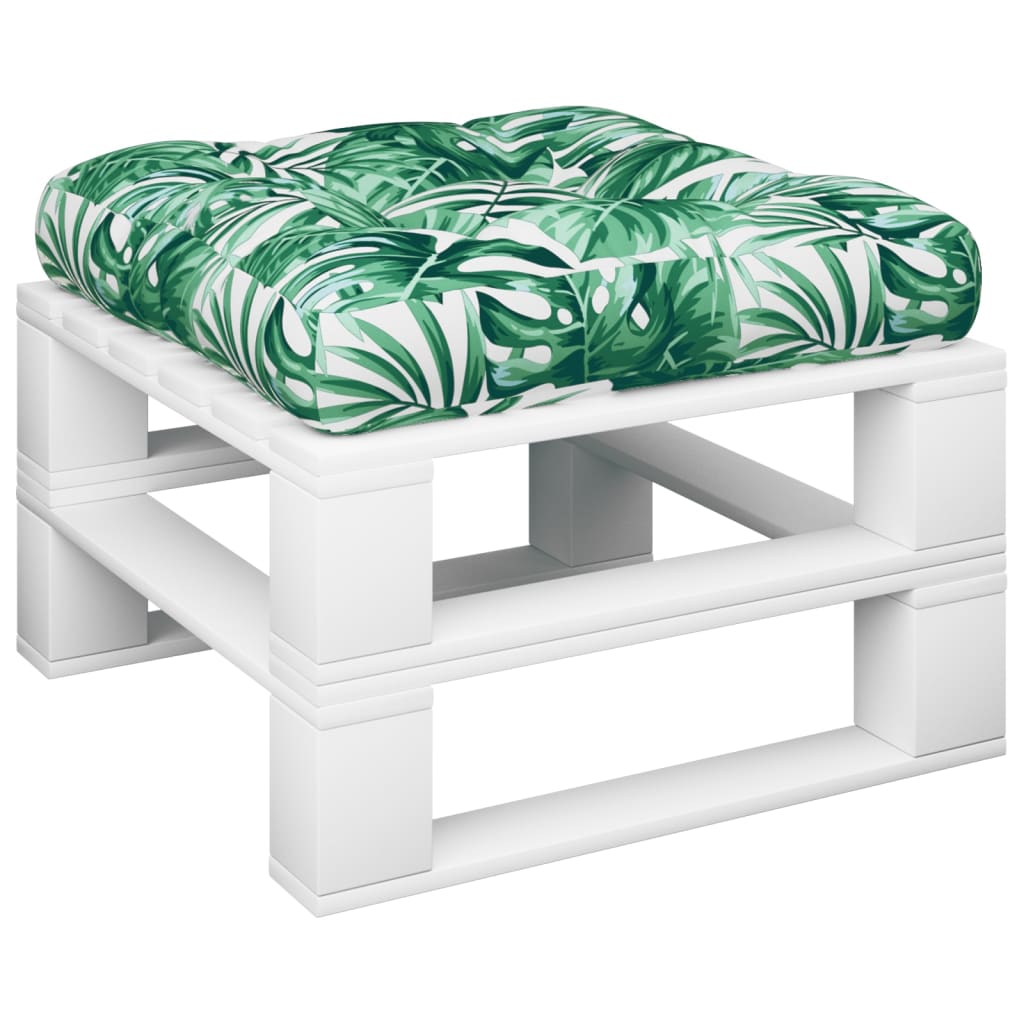Vidaxl Pallet cushion leaf pattern 50x50x12 cm fabric