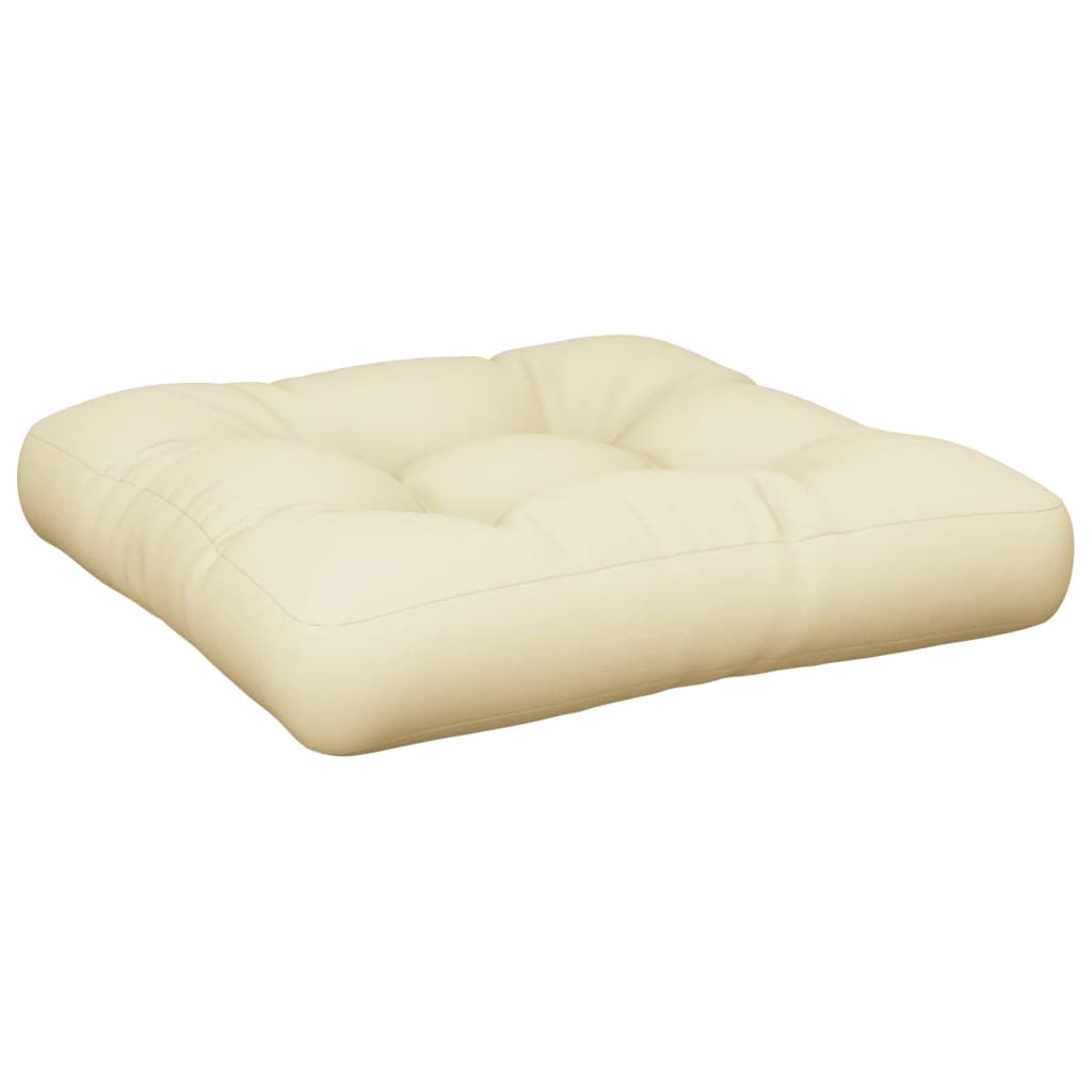VidaXL Pallet cushion 60x60x12 cm Fabric Crème -colored