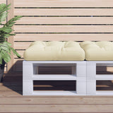 VidaXL Pallet cushion 60x60x12 cm Fabric Crème -colored