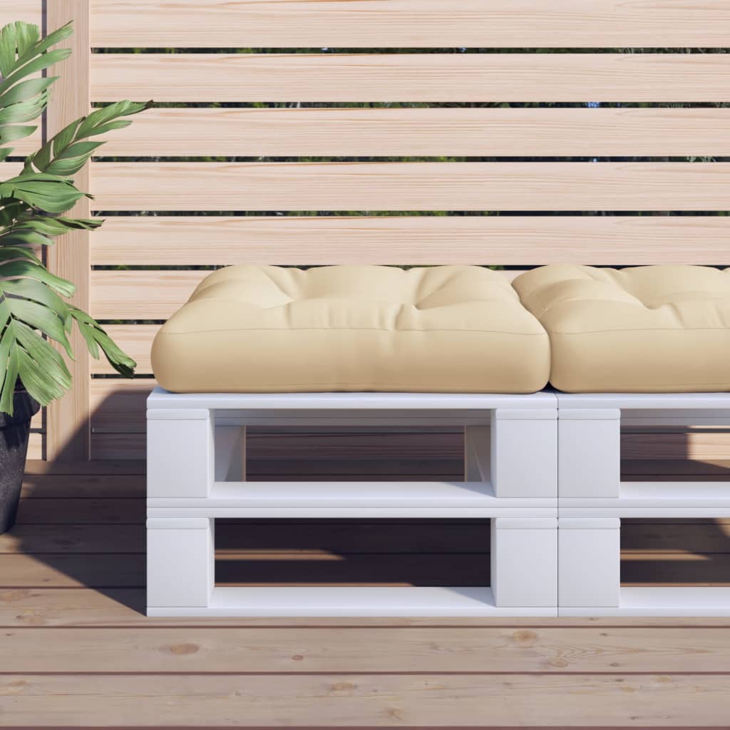 VidaXL Palettenkissen 60x60x12 cm Stoff beige