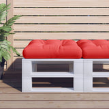 Vidaxl paletna blazina 60x60x12 cm tkanina rdeča