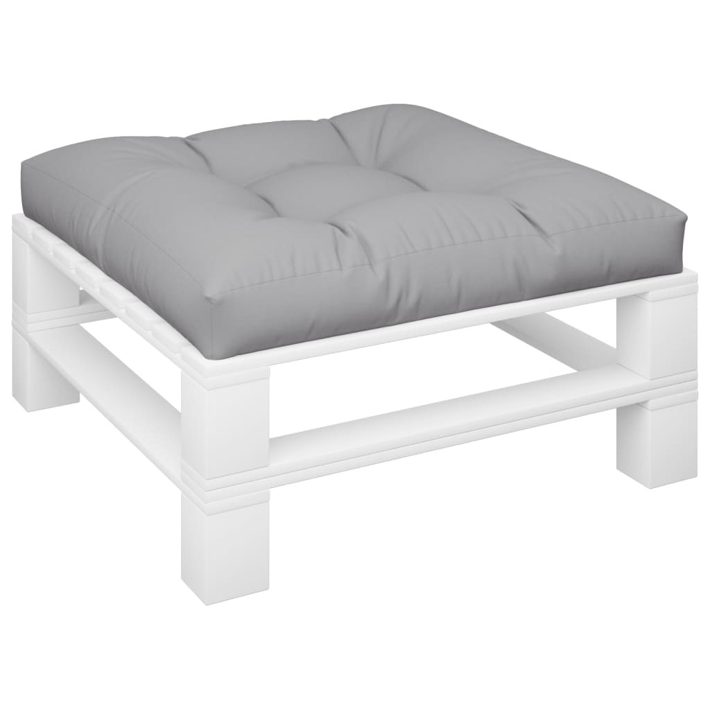 Vidaxl Pallet Cuscino 70x70x12 cm Fassoso grigio