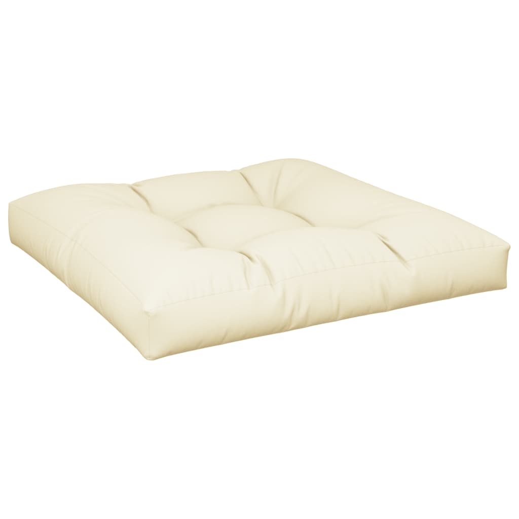 VidaXL Pallet cushion 70x70x12 cm Fabric Crème -colored