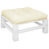 VidaXL Pallet cushion 70x70x12 cm Fabric Crème -colored