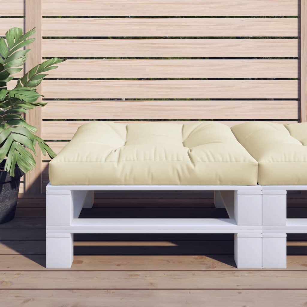 VidaXL Pallet cushion 70x70x12 cm Fabric Crème -colored