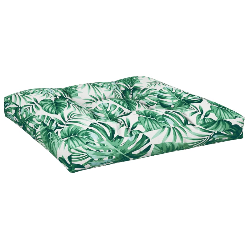Vidaxl Pallet cushion leaf pattern 70x70x12 cm