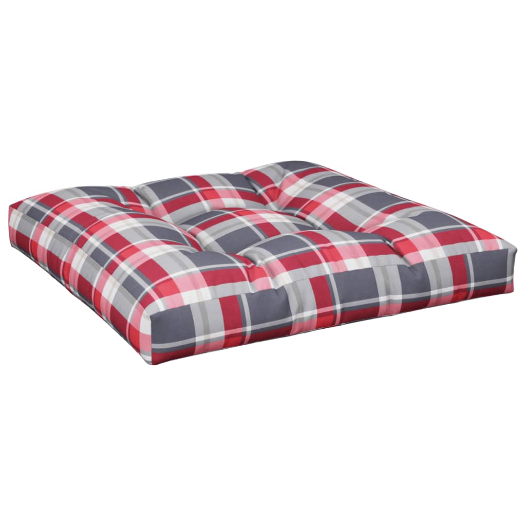 Vidaxl Pallet cushion 70x70x12 cm Fabric diamond pattern Red
