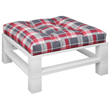 Vidaxl Pallet cushion 70x70x12 cm Fabric diamond pattern Red