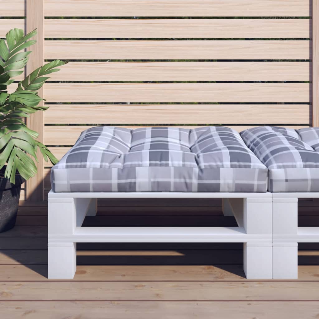Vidaxl Pallet cushion 70x70x12 cm Fabric diamond pattern Gray