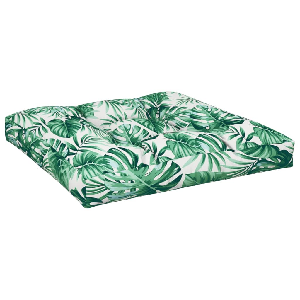 Vidaxl Pallet cushion leaf pattern 80x80x12 cm fabric