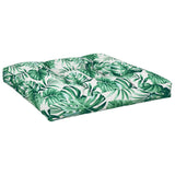Vidaxl Pallet cushion leaf pattern 80x80x12 cm fabric