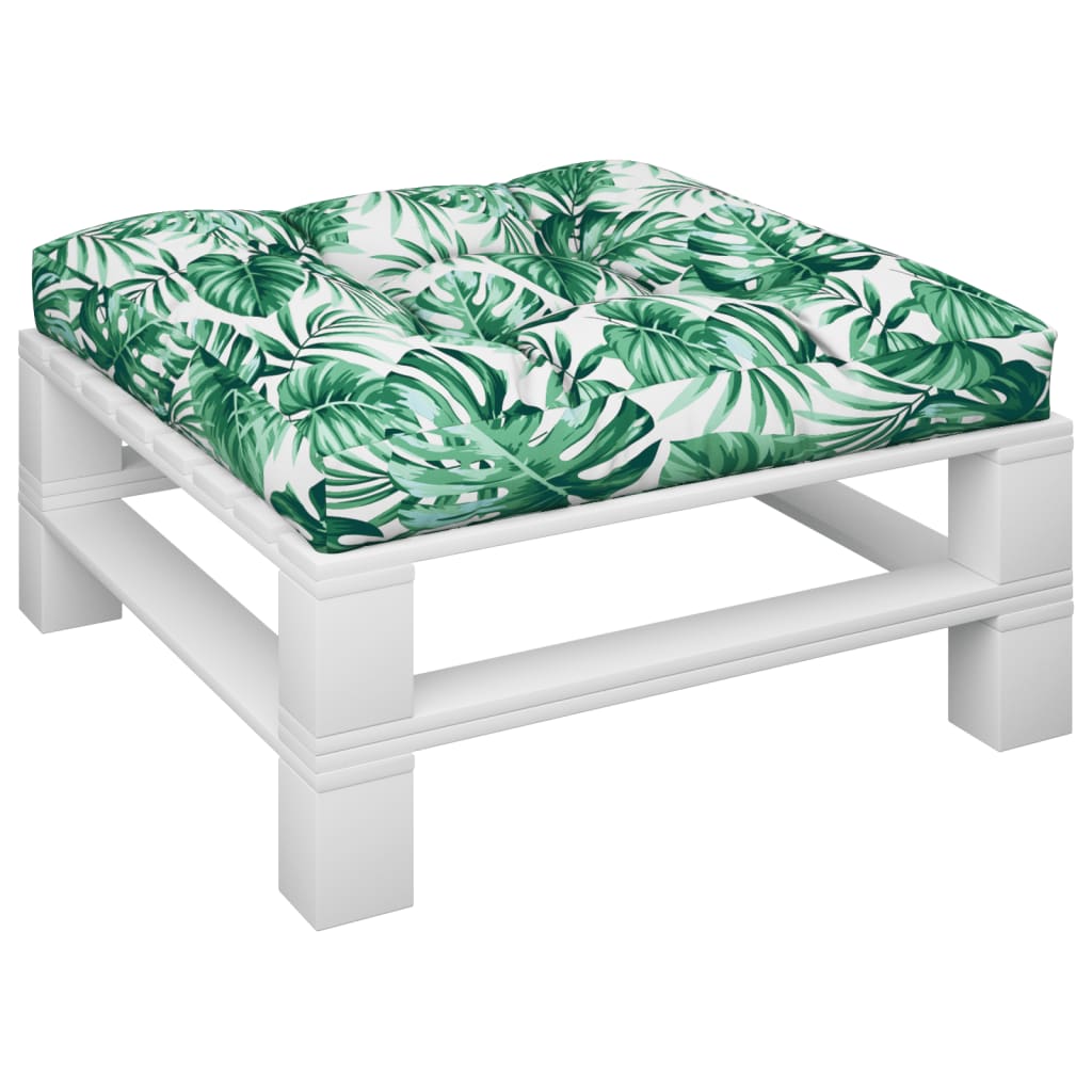 Vidaxl Pallet cushion leaf pattern 80x80x12 cm fabric