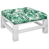 Vidaxl Pallet cushion leaf pattern 80x80x12 cm fabric