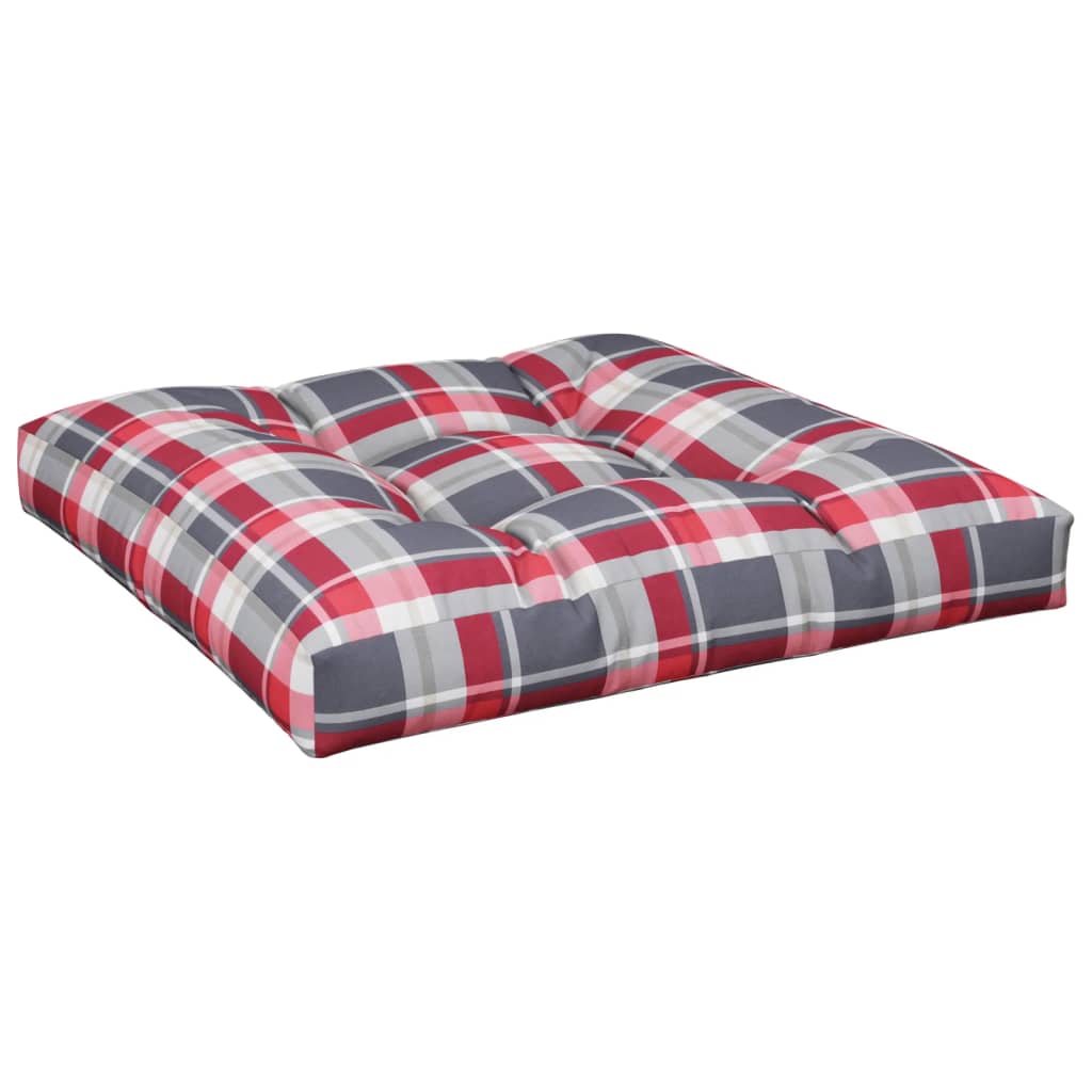 Vidaxl Pallet cushion 80x80x12 cm Fabric diamond pattern Red