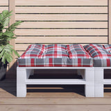Vidaxl Pallet cushion 80x80x12 cm Fabric diamond pattern Red