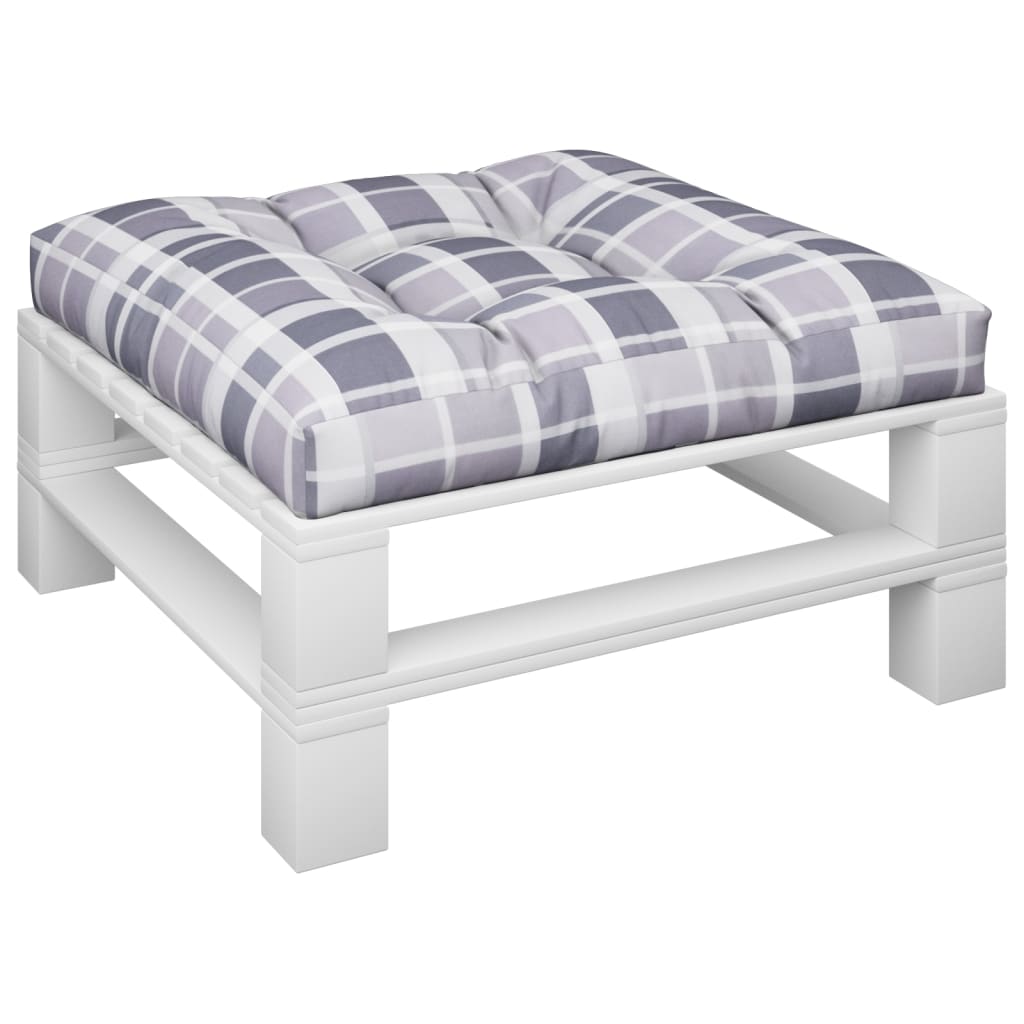 Vidaxl Pallet cushion 80x80x12 cm Fabric diamond pattern Gray