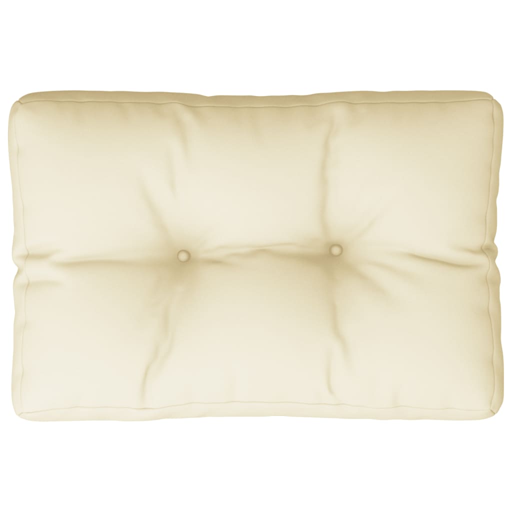 Polštář palety vidaxl 50x40x12 cm tkanin crème -colored