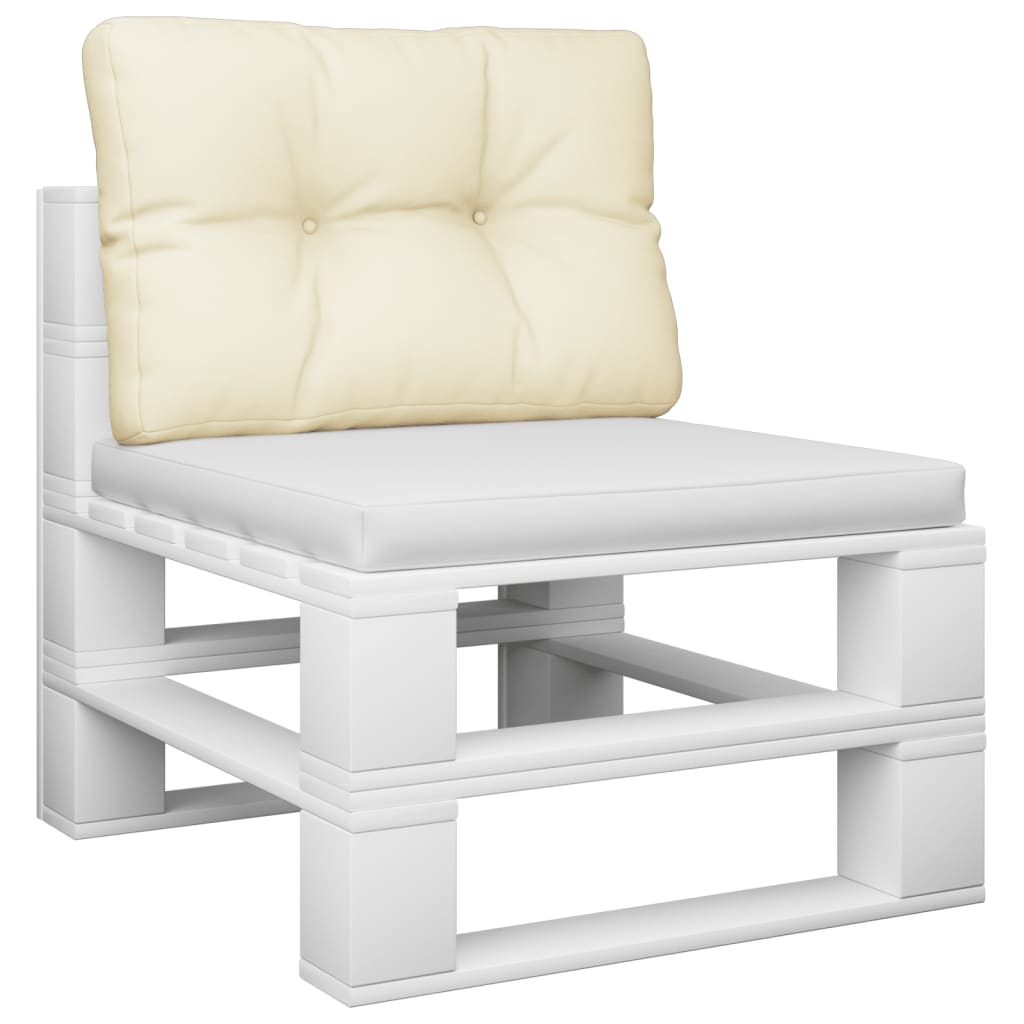 Polštář palety vidaxl 50x40x12 cm tkanin crème -colored