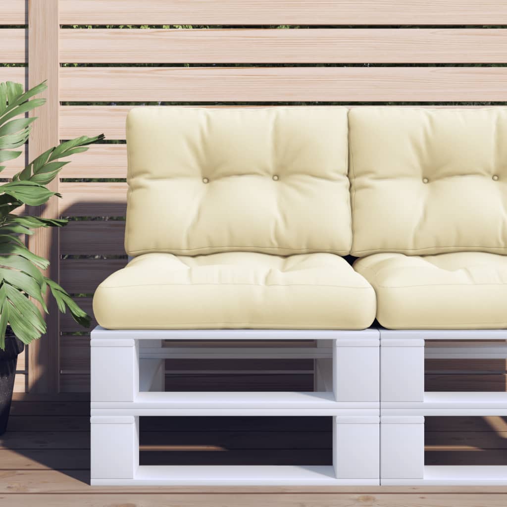 Polštář palety vidaxl 50x40x12 cm tkanin crème -colored